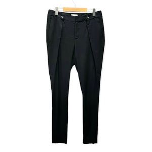Helmut Lang Black Pleated Tapered Trousers